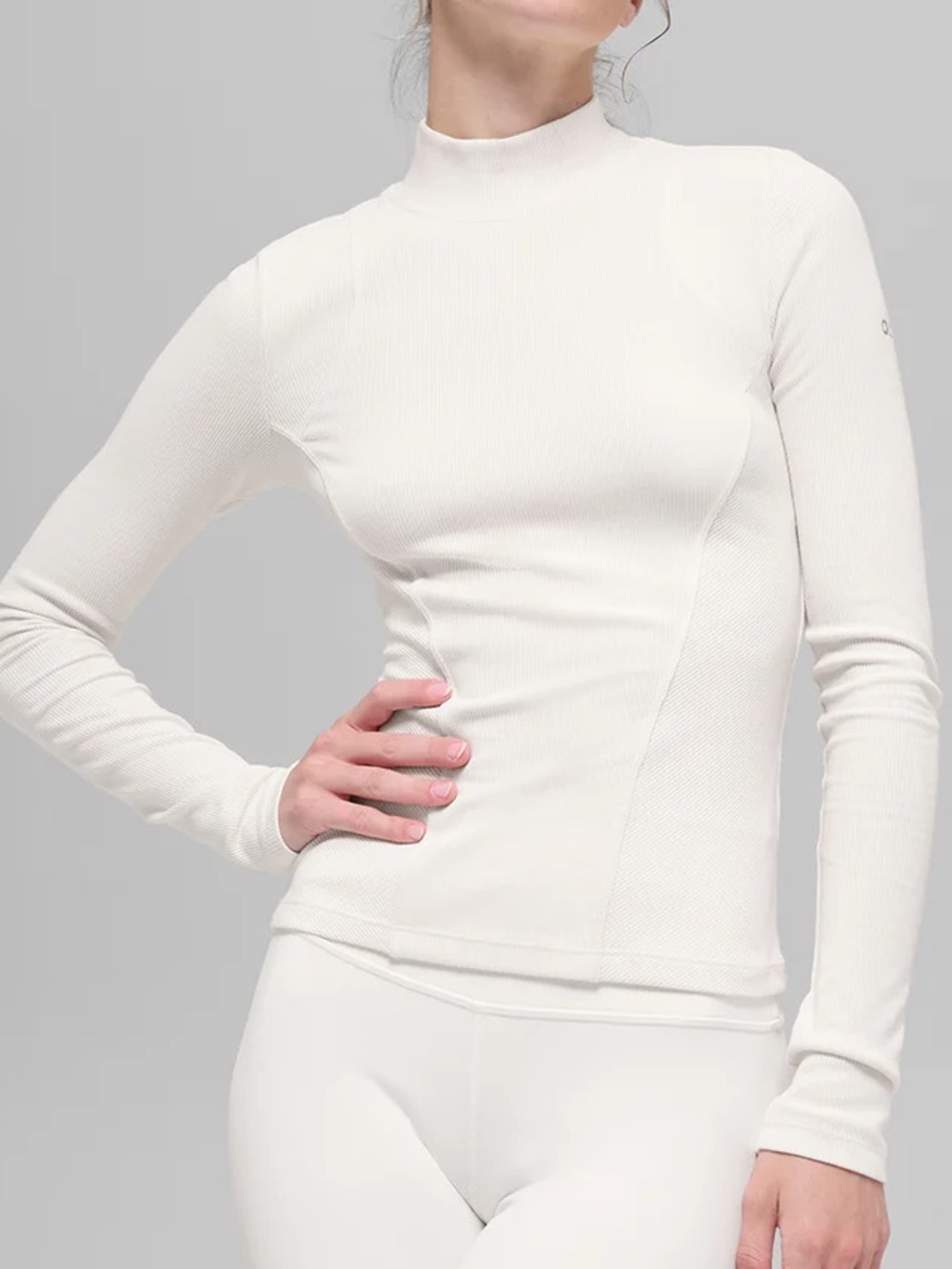 Alo yoga Ribbed Mesmerize Mock Neck Long Sleeve